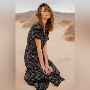 Urban Outfitters Button-Front Polka Dot Midi Dress | Size Small